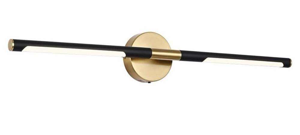 BONLICHT 30in Rotatable LED Vanity Light Black/Brushed Brass 18W 5CCT Dimmable